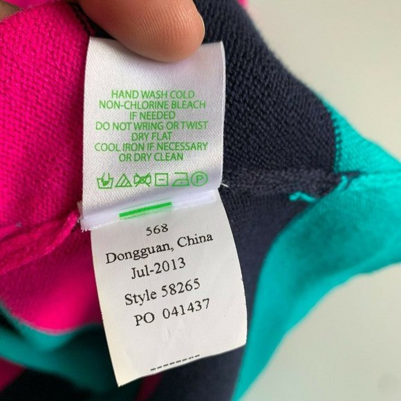 Lilly Pulitzer Isabella Sweater Dress Colorblock Mod Short Sleeve Size XS - Picture 5 of 5